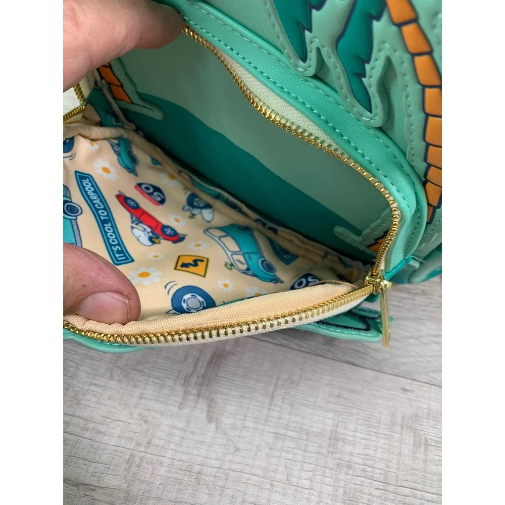 Loungefly Peanuts Snoopy Road Trip Mini Backpack Teal Yellow CANYNPVGP-R